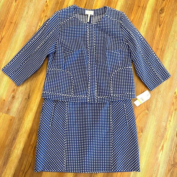 NWT LAUNDRY BY SHELLI SEGAL 2-Piece Blazer & Pencil Skirt Set - Size 14 - Picture 2 of 14